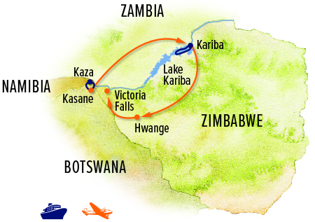Chobe route map