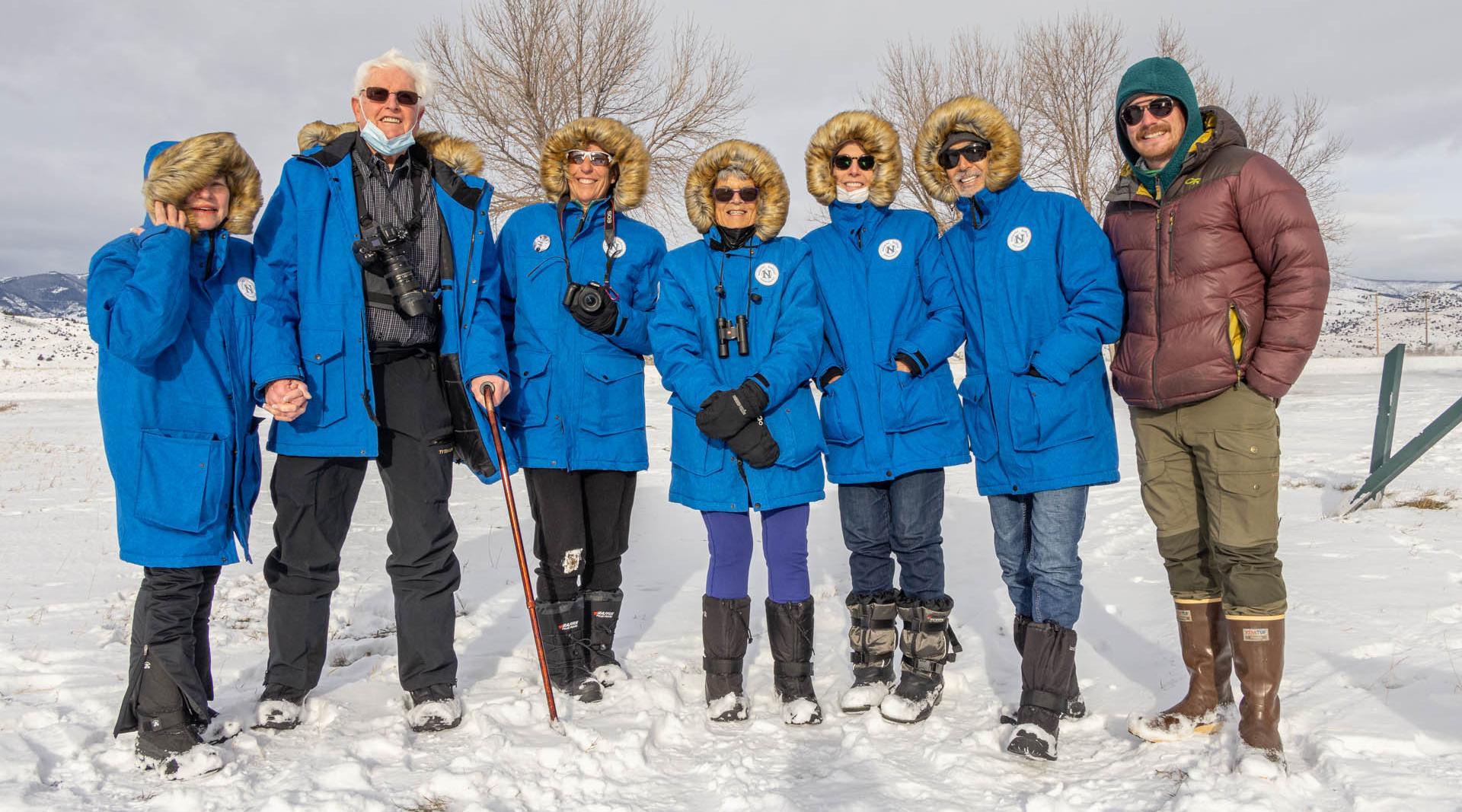 group picture in the snow